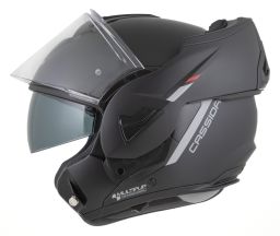 Prilba MultiFlip Solid, CASSIDA (čierna matná/červená/šedá) 2026