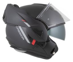 Prilba MultiFlip Solid, CASSIDA (čierna matná/červená/šedá) 2026