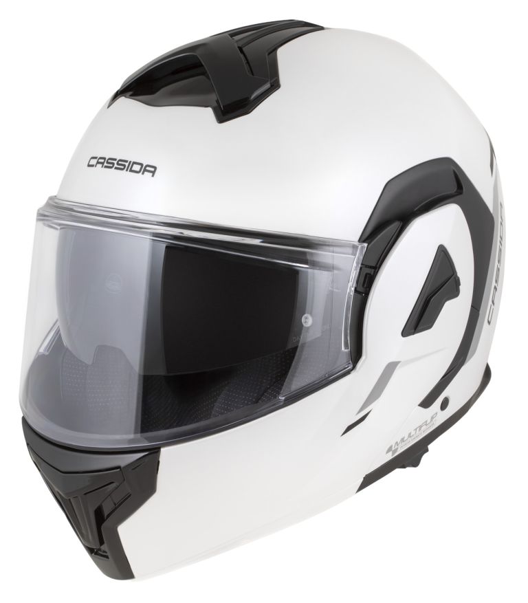 Prilba MultiFlip Solid, CASSIDA (biela perleť/černá) 2026