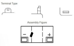 Motobatérie 6V, 6N6-3B, 6,3Ah, konvenčné 99x57x111, YUASA originál (suchá-nenaplněná, bez elektrolytu)