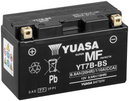 Motobatérie 12V, YT7B-BS, 6,8Ah, 110A, bezúdržbová MF AGM 150x65x93, YUASA originál (vr. balenie elektrolytu)