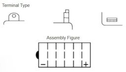 Motobatérie 12V, YB12AL-A2, 12,6Ah, 150A, konvenčné YUMICRON 134x80x160, YUASA originál (vr. balenie elektrolytu)
