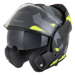 Přilba MultiFlip Korp, CASSIDA (černá matná/žlutá fluo/šedá) 2026