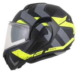 Přilba MultiFlip Korp, CASSIDA (černá matná/žlutá fluo/šedá) 2026