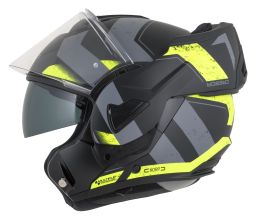 Přilba MultiFlip Korp, CASSIDA (černá matná/žlutá fluo/šedá) 2026