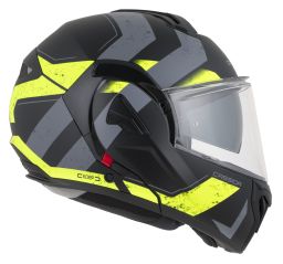 Přilba MultiFlip Korp, CASSIDA (černá matná/žlutá fluo/šedá) 2026