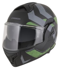 Přilba MultiFlip Korp, CASSIDA (černá matná/zelená/šedá) 2026