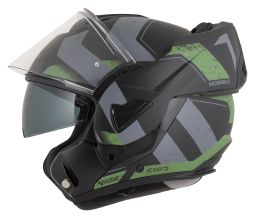 Přilba MultiFlip Korp, CASSIDA (černá matná/zelená/šedá) 2026