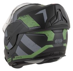 Přilba MultiFlip Korp, CASSIDA (černá matná/zelená/šedá) 2026