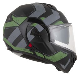 Přilba MultiFlip Korp, CASSIDA (černá matná/zelená/šedá) 2026