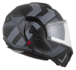 Přilba MultiFlip Korp, CASSIDA (černá matná/tmavě šedá/šedá) 2026