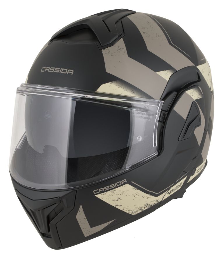 Přilba MultiFlip Korp, CASSIDA (černá matná/písková/khaki) 2026