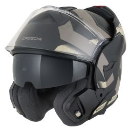 Přilba MultiFlip Korp, CASSIDA (černá matná/písková/khaki) 2026