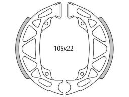 Brzdové obloženie (štandardné materiál) NEWFREN (2 ks v balenie)