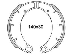 Brzdové obloženie (štandardné materiál) NEWFREN (2 ks v balenie)