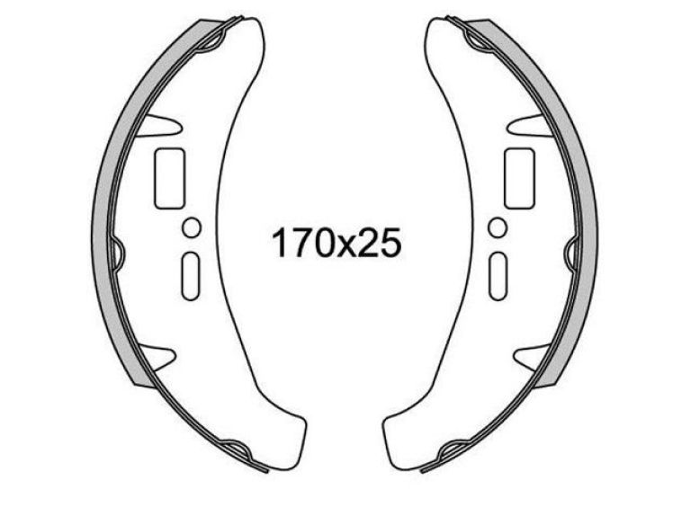 Brzdové obloženie (drážkované) NEWFREN (2 ks v balenie)