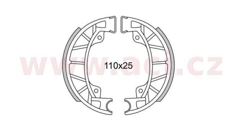 Brzdové obloženie (drážkované) NEWFREN (2 ks v balenie)