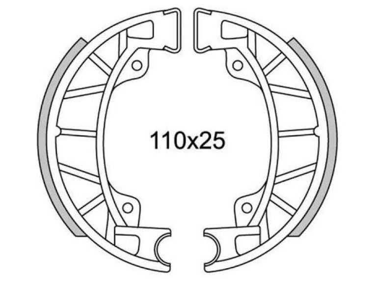 Brzdové obloženie (drážkované) NEWFREN (2 ks v balenie)