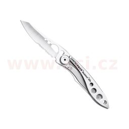 LEATHERMAN SKELETOOL KBx SILVER - zavírací nůž s otvírákem lahví, kombinovaná čepel