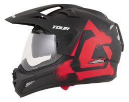 Prilba Tour 2.0 Crew, CASSIDA (čierna matná/červená, plexi s prípravou pre Pinlock) 2026