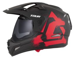 Prilba Tour 2.0 Crew, CASSIDA (čierna matná/červená, plexi s prípravou pre Pinlock) 2026