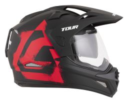 Prilba Tour 2.0 Crew, CASSIDA (čierna matná/červená, plexi s prípravou pre Pinlock) 2026