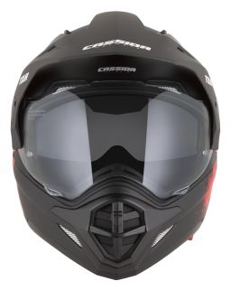 Prilba Tour 2.0 Crew, CASSIDA (čierna matná/červená, plexi s prípravou pre Pinlock) 2026