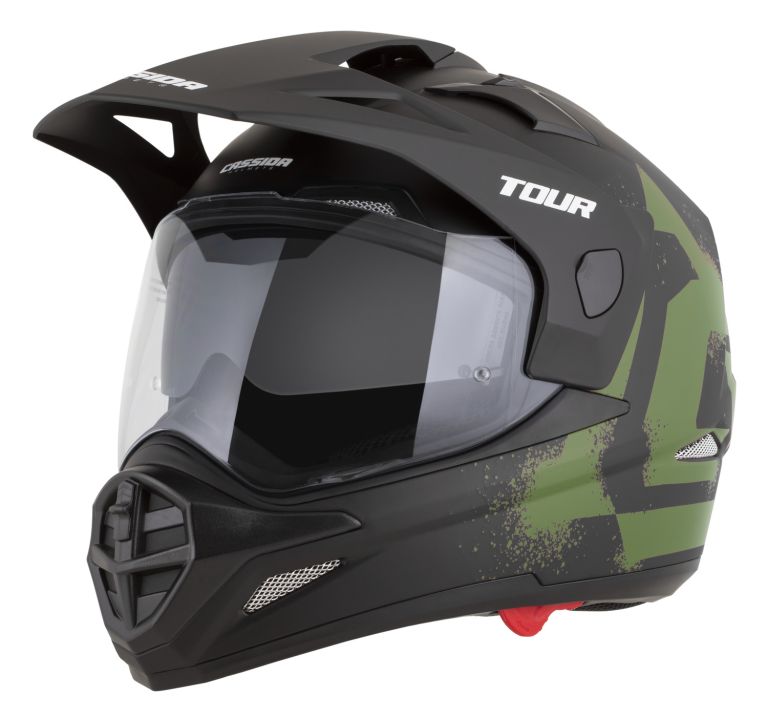 Prilba Tour 2.0 Crew, CASSIDA (čierna matná/tmavě zelená, plexi s prípravou pre Pinlock) 2026