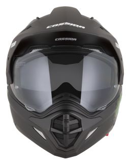 Prilba Tour 2.0 Crew, CASSIDA (čierna matná/tmavě zelená, plexi s prípravou pre Pinlock) 2026