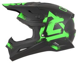 Přilba Cross Cup 2 Crew, CASSIDA (černá matná/zelená fluo) 2026