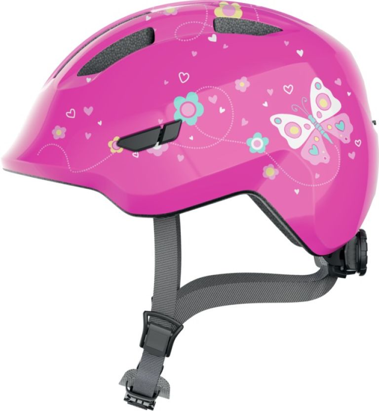 Cyklo přilba SMILEY 3.0 pink butterfly, ABUS, dětská (růžová)
