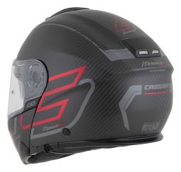 Přilba Modulo 2.1 Plus Carbon, CASSIDA (carbon matná/červená metalická/reflexní stříbrná/černá) 2026
