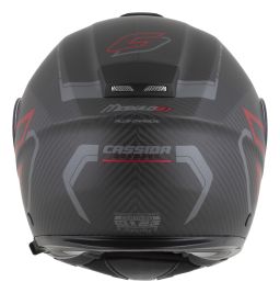 Přilba Modulo 2.1 Plus Carbon, CASSIDA (carbon matná/červená metalická/reflexní stříbrná/černá) 2026