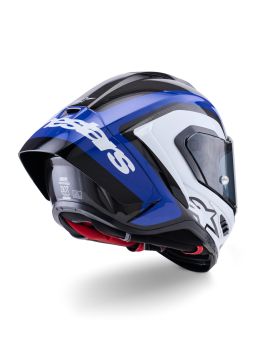 Přilba SUPERTECH R10 ARIUS, ALPINESTARS (karbon/modrá/bílá) 2026