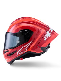 Přilba SUPERTECH R10 ARIUS, ALPINESTARS (červená fluo/červená/karbon/bílá) 2026