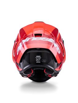 Přilba SUPERTECH R10 ARIUS, ALPINESTARS (červená fluo/červená/karbon/bílá) 2026