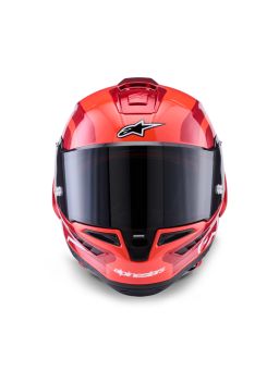 Přilba SUPERTECH R10 ARIUS, ALPINESTARS (červená fluo/červená/karbon/bílá) 2026