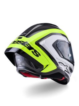 Přilba SUPERTECH R10 ARIUS, ALPINESTARS (karbon/žlutá fluo/bílá) 2026