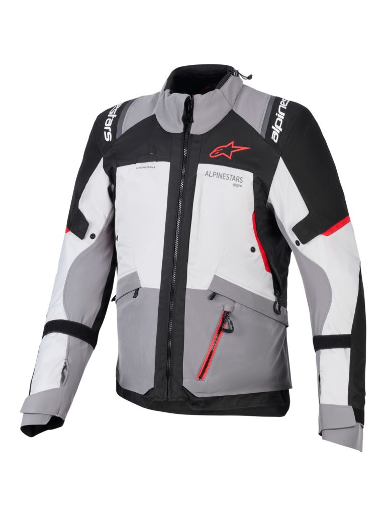 Bunda ANDES V4 DRYSTAR, ALPINESTARS (tmavo šedá/světle šedá/černá/červená) 2026