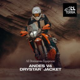 Bunda ANDES V4 DRYSTAR, ALPINESTARS (krémová/světle hnědá/černá/oranžová fluo) 2026
