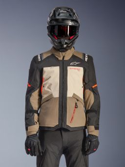 Bunda ANDES V4 DRYSTAR, ALPINESTARS (krémová/světle hnědá/černá/oranžová fluo) 2026