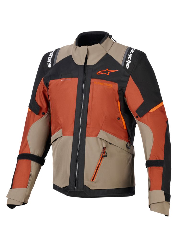 Bunda ANDES V4 DRYSTAR, ALPINESTARS (svetle hnědá/tmavě oranžová/černá) 2026