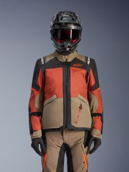 Bunda ANDES V4 DRYSTAR, ALPINESTARS (svetle hnědá/tmavě oranžová/černá) 2026