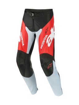 Kalhoty RACER VEIL HONDA kolekce, ALPINESTARS (černá/šedá/červená/žlutá) 2026