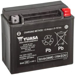 Motobatérie 12V, YTX20HL, 18,9Ah, 310A, bezúdržbová SUPER MF AGM 175x87x155, YUASA originál (aktivovaná ve výrobe)