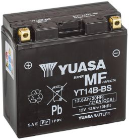 Motobatérie 12V, YT14B, 12,6Ah, 210A, bezúdržbová MF AGM 150x70x145, YUASA originál (aktivovaná ve výrobe)