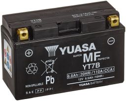 Motobatérie 12V, YT7B, 6,8Ah, 110A, bezúdržbová MF AGM 150x65x93, YUASA originál (aktivovaná ve výrobe)