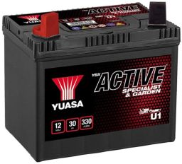 Motobatérie 12V, U1, 30Ah, 330A, bezúdržbová ACTIVE GARDEN 194x126x183, YUASA originál (aktivovaná ve výrobe)