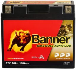 Baterie AGM plus 12V, BGT12B-4, 10Ah, 190A, BANNER Bike Bull AGM PLUS 150x70x130