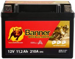 Baterie AGM plus 12V, BGTZ14-S, 11,2Ah, 210A, BANNER Bike Bull AGM PLUS 150x87x110